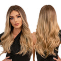Wigs Supplier Factory Outlet Ombre Blonde Wigs for Women Long Wave Synthetic Wigs Natural Hair High Temperature Fiber