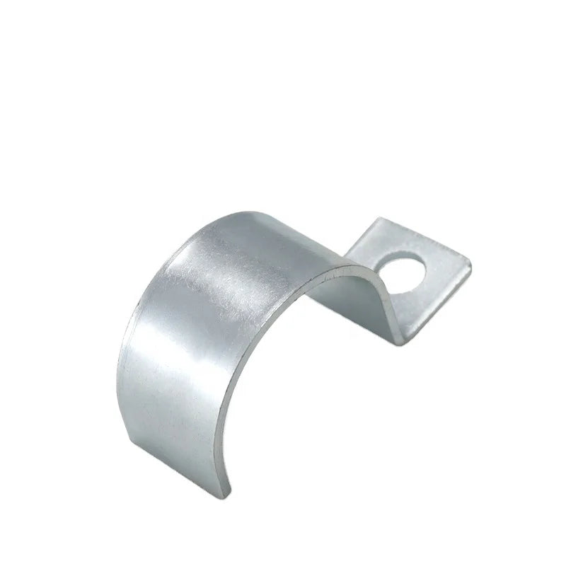 Galvanized Steel Saddle Pipe Clamp with Holes on One Side Metric/Inch