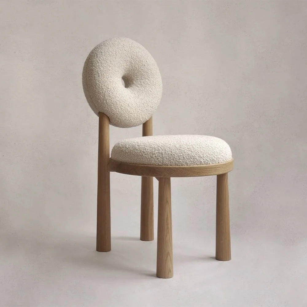 Nordic Style Tufted Dining Chair Simple Modern Leisure Desk Stool Household Cloth Chair for Dining Room Bedroom for Hotels