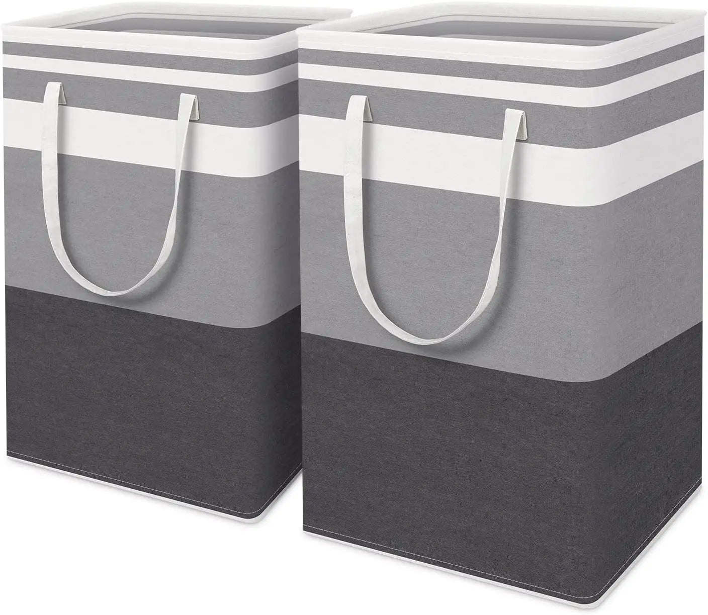 Large Capacity Waterproof Cotton Linen Freestanding Collapsible Laundry Basket Reusable Space Saving Lightweight Home Clothes