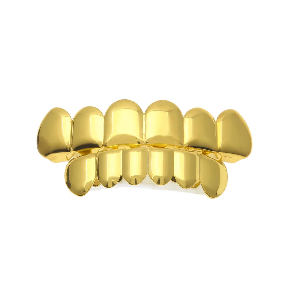 Most Popular Tiptop T115 Unisex Smooth Gold Plated HipHop Gap Grillz for Teeth-Party & Gift MegaBDM