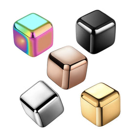 Chilling Cooler Wholesale Whisky Reusable Ice Stones Blocks Rocks Bar Accessories Chilling Stones Stainless Steel Whiskey Stones