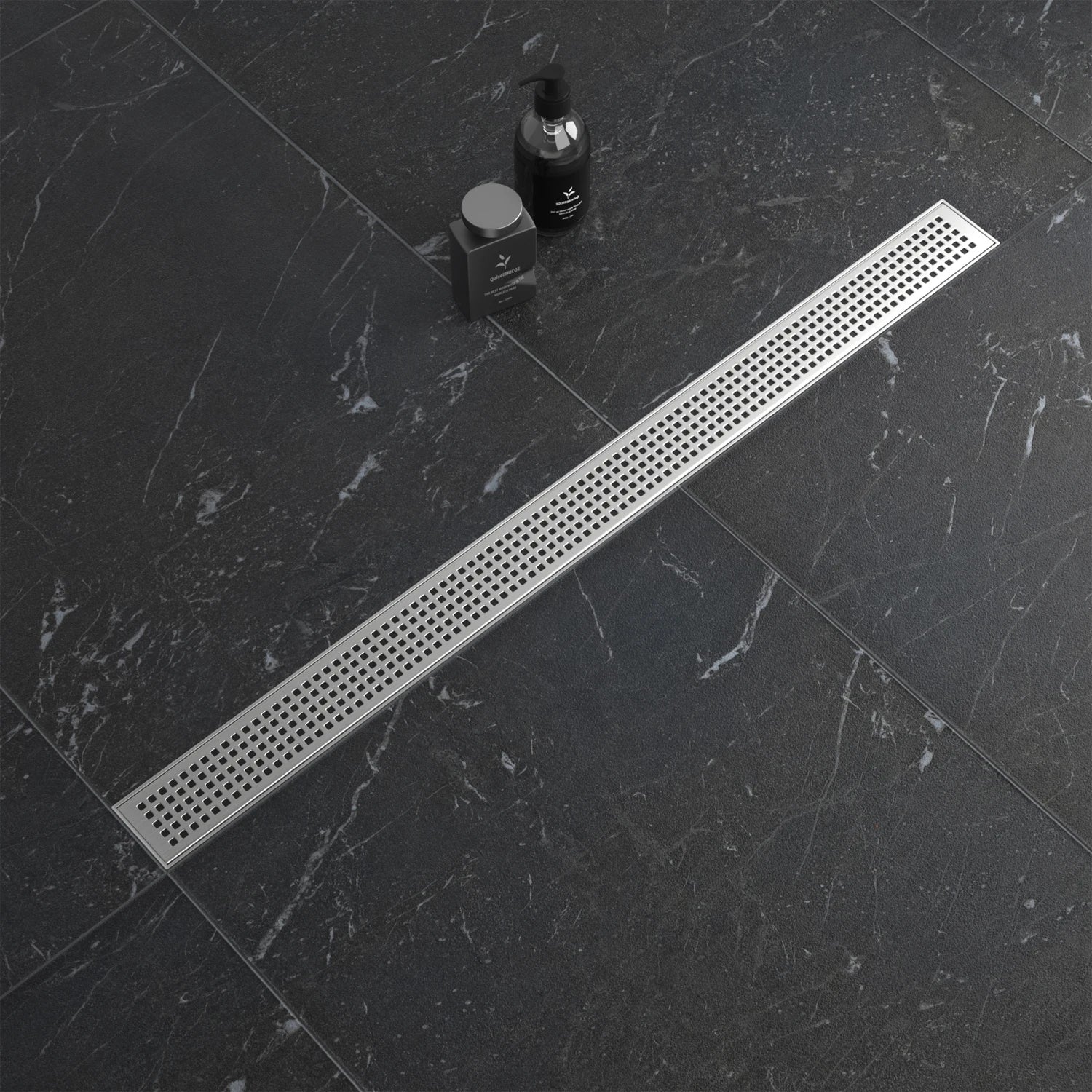 NEODRAIN 32 Inch Square Slot Floor Drain Cover Stainless Steel Bathroom Drain Material for Direct Drainage Dropship From USA