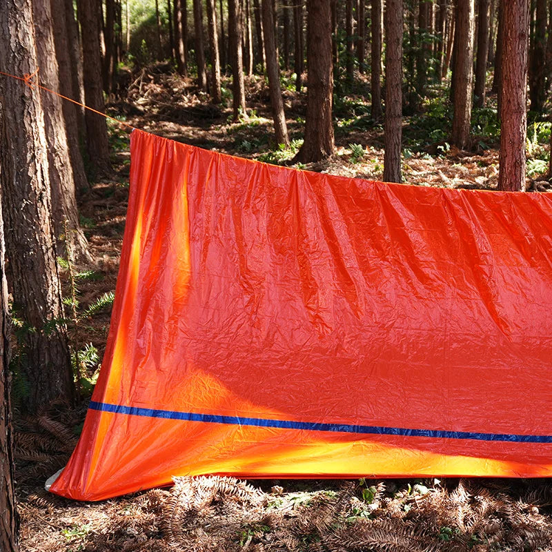 High Quality Outdoor Survival Emergency Tent Waterproof Reflective Mylar Tent with Aluminum Alloy Square Tube Pole