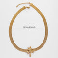 Tendencias 18K Gold Plated Stainless Steel Sunflower Pendant Necklace Stylish Durable Summer Jewelry Trendy Mesh Chain