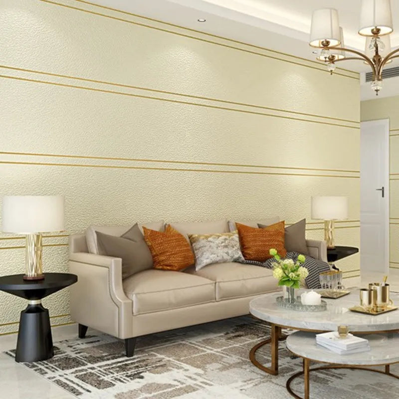 New Dark Deerskin Velvet Wallpaper Coffee Modern Minimalist 5D TV Background Wall Living Room Master Bedroom Thick Wallpaper