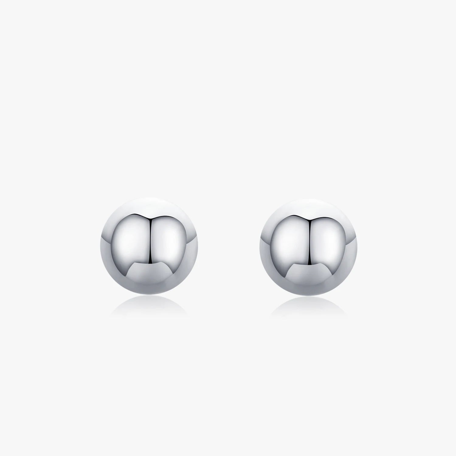Ailmay Genuine 925 Sterling Silver Simple Small Plain Circle for Women Silver Small Earrings Fine Jewelry Brincos