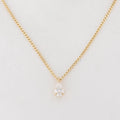 Starsgem Fine Jewelry 18k Solid Gold Chain Classic Pear Cut Moissanite Necklace Pendants