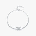 Hot Selling 925 Silver Four Leaf Clover Bracelets Sterling Silver Jewelry Rhodium Plated Bracelets for Women