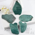 Huiying Hot Selling New Moss Agate Gua Sha Board Natural Black Labradorite Heart Shape Body Massager Stone Massage Tool