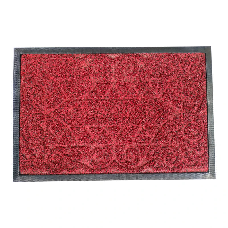 Modern Indoor/Outdoor Low-Profile Hotel Pet Friendly Extra Thick Doormat Cushioned Grass Surface Welcome Home Rubber Door Mat