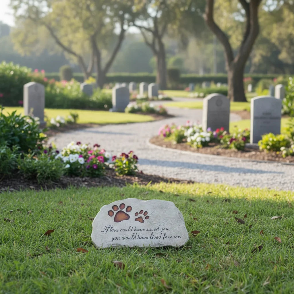 Resin Pet Commemorative Plaque Large Small Paw Print Designs Irregular Shape-Warm Nostalgic Indoor/Outdoor Decoration