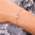 Geometric Crescent Moon Bracelet Trendy 14k Gold Plated Bracelets Minimalist Stainless Steel Jewelry Bracelet Men Women