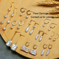 RINNTIN BGPE Pearls for Jewelry Making 925 Sterling Silver Fresh Water Pearl Earring Gold Baroque Freshwater Pearls Earrings