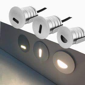 1W 12V 24V IP67 LED Terrace Lighting Outdoor Stairs Step Lamp Mini LED Recessed Floor Deck Light Outside Waterproof Spot Light