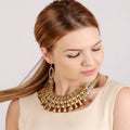 African Jewelry Sets Statement Handmade Chunky Rope Chain Choker Necklace Hot Boho Wooden Necklace Collars With Hook Earrings