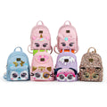 Superctue 3D Blinking Unicorn Backpack Kindergarten Back-to-School Gift for Kids Interactive Travel Bag Made Durable PU Material