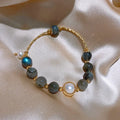 SC Fashion Freshwater Pearl Bracelet Gold Plated Pearl Bracelet Elegant Bright Pearl Bracelet for Women and Girls