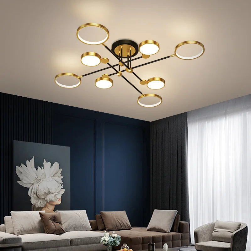 New Minimalist Modern Style Surface Mounted LED Ceiling Light for Living Room Bedroom Decoration Lighting