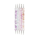 Dual-ended 5pcs Set Rhinestones Dotting Picker for Nail Custom Logo Manicure Point Nail Dotting Pen Nail Art Painting Pen Tools