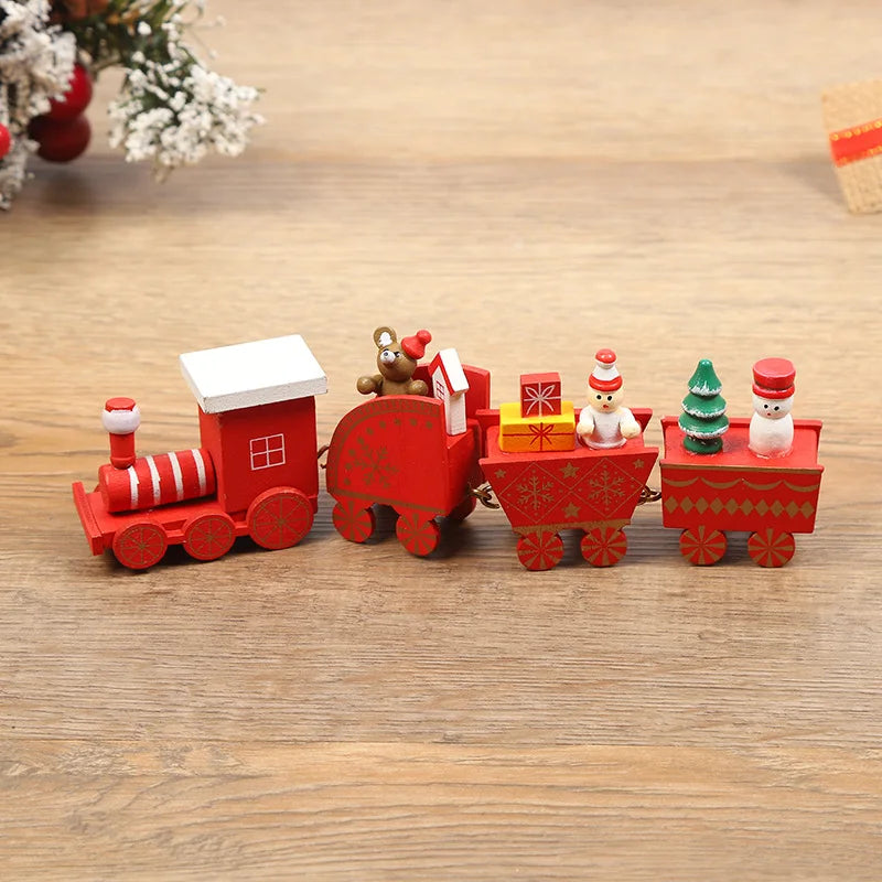 Wooden DIY Multi-color Silk Screen Printed Building Blocks Set Unique Handmade Christmas Decoration