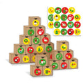 24pcs One Set New Design Christmas Advent Calendar Kraft Paper Box Count Down Gift Box Party Gift Box Supplies