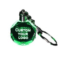 Factory Wholesale K9 Blank LED Light Crystal Glass Keychains Custom 3d Laser Engraved Car logo Crystal Keychain