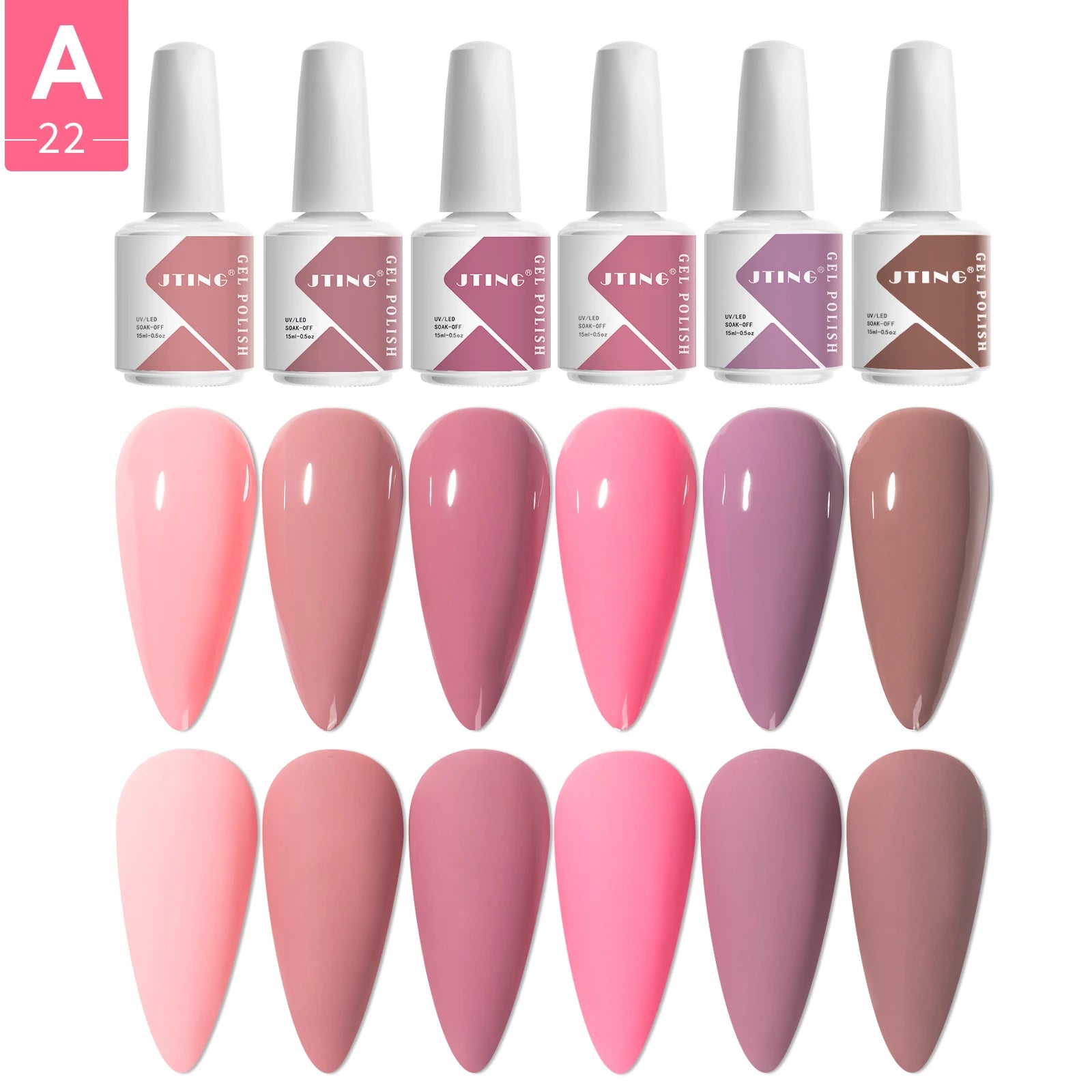 JTING Free Sample Design Your Own Gel Nail Polish Bottle 6colors Uv Gel Polish Box Set Private Label Nail Supplier Vendor
