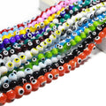 Factory Hotselling 4-10mm Round Glass Beads Loose Evil Eyes Beads for Jewelry Making