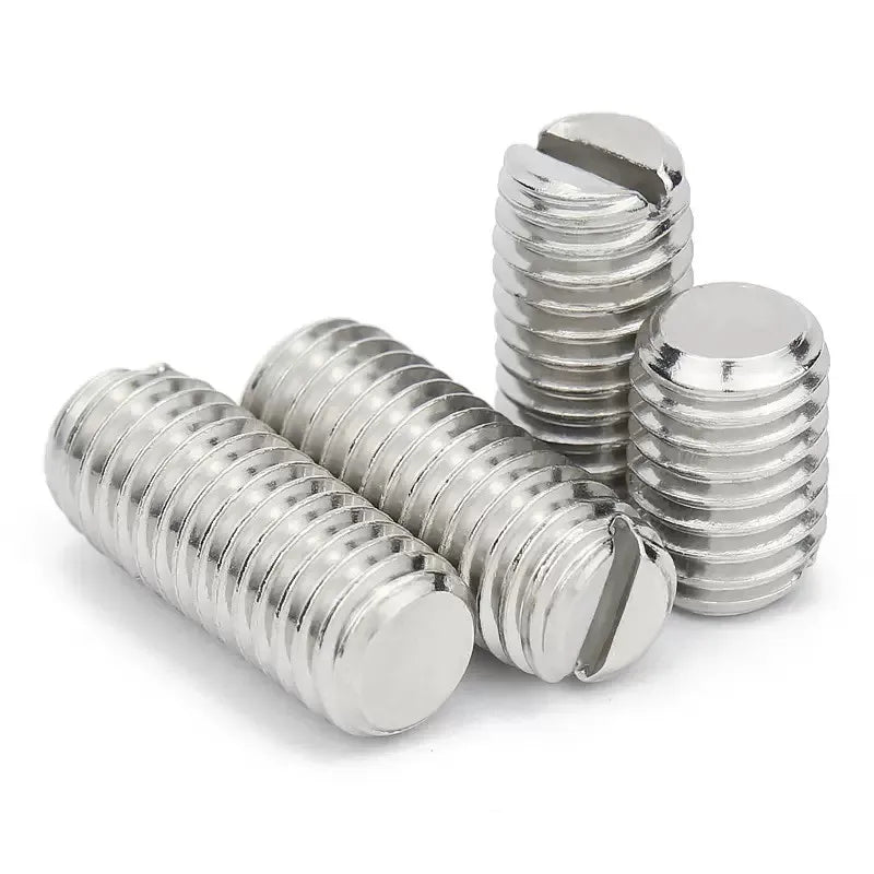 304 Stainless Steel Mini Tornillo M3 X 12mm Set Screw Flat Head Inox DIN913 Slotted Machine Grub Screw M1.6 M2 M4 M5 M6 30mm