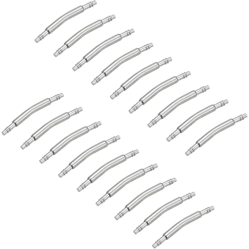 Stainless Steel Watch Spring Bars 12-28mm Multi Size Curved Double Flanged End 1.5mm Dia for Strap Replacement