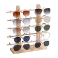 Professional Natural Wood Sunglasses Display Rack Multi-Layer Vertical Eyewear Stand Organizer for Retail Optical Shop Boutique