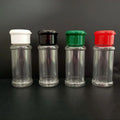 Round Plastic PET Spice Containers 100ml Spice Jars Bottles 3.5 oz Cruet Plastic Spice Jars With Shaker Tops Lids