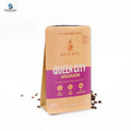 Kraft Paper Coffee Bag Flat Bottom Pouch Ziplock Bag for 250g 500g Aluminum Foil Coffee Bean Bags
