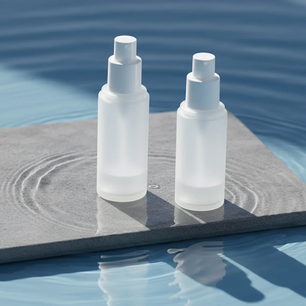 Matte Airless Pump for Clear Frosted Plastic Skin Care Lotion Bottles 15ml-30ml Stock Sizes 100pcs MOQ with Face Mask Use