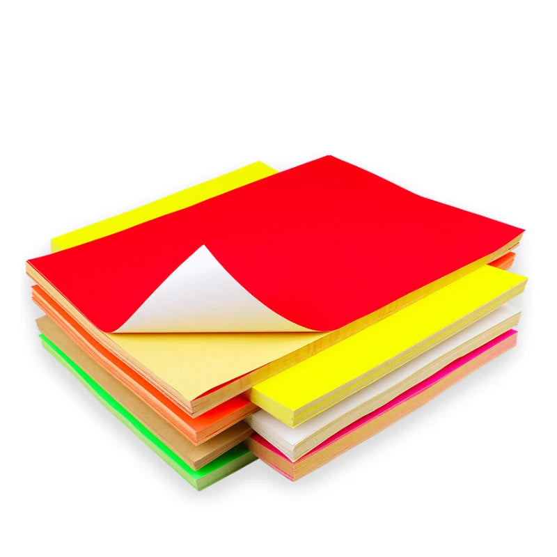 Paper Writing Label Sticker Color Sticker Per Pack A4 Blank Self-adhesive Printing Laser Inkjet Printing 1pcs Gift & Craft