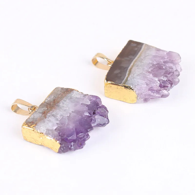 DIY Amethyst Wholesale Handmade Wisdom Life Tree Pendant 7 Chakra Stone Rainbow Rose Green Crystals Necklaces