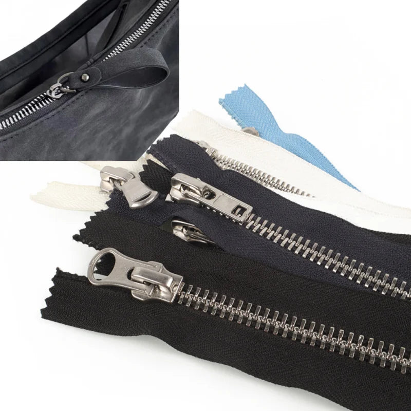 Wholesale Ropa De Marca Silver Teeth Metal Zipper Custom Luxury 5# Metal Zipper Tape