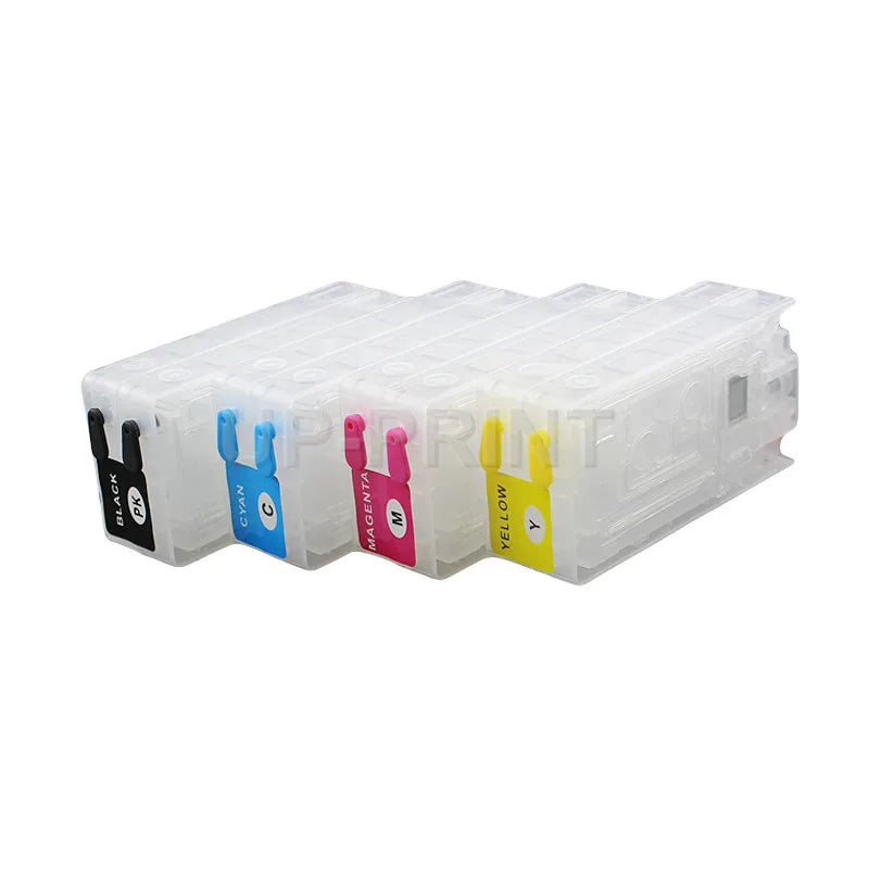 4 Color Refillable Ink Cartridge Compatible for Epson TM-C3500 TM-C3510 TM-C3520 GJiC22P Label Printer Without Chip