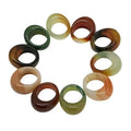 Agate Rings Solid Stone Rings Natural Gemstone Rings