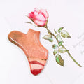 DIY Custom Private Label Crystal Pink Mookaite Stone Jade Face Gua Sha Scraper Board of Natural Stone Guasha Face Massager