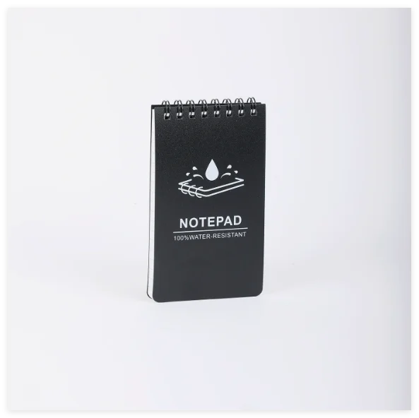 Stone Paper Coil Notebook-Handmade Cartoon Print-All-weather Waterproof PP Cover-Mini Portable Pocket Notebook