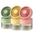 Portable Usb Power Water Humidifier Mini Small air Conditioning Fan Desk Water-cooled Sprayer Fan Mobile Electric Fan Home