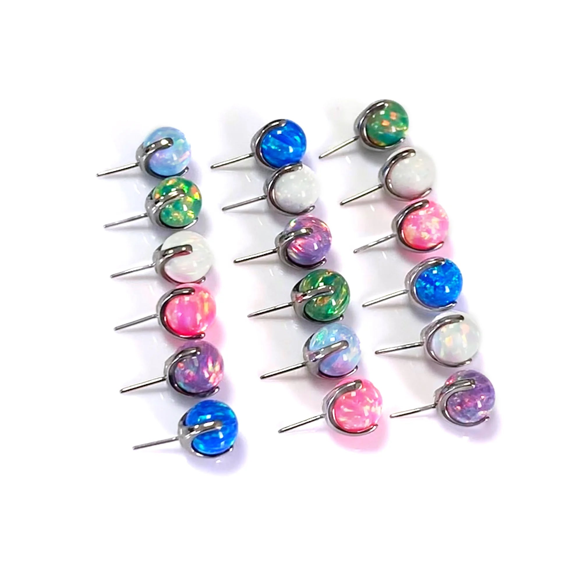 2025 Fashion Body Jewelry for Couples F136 Titanium Lip Stud Triangle Opal Engagement Wedding Gift