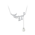 925 Sterling Silver Lily of the Valley Necklace Exquisite Flower Pendant Neck Chain for Women Birthday Gift Fine Jewelry BSN357