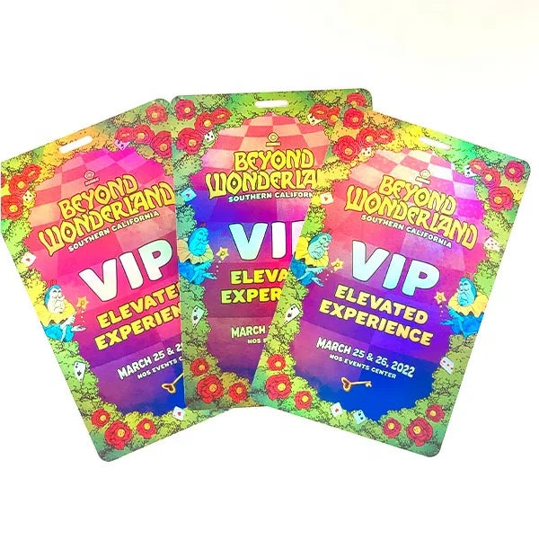 Customized Free Samples Design Punch Hole PVC Event Badges Vip Pass Id Card With Lanyard