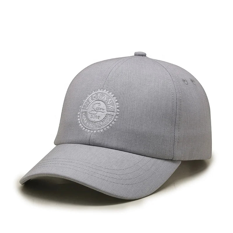 OEM Custom Embroidery Patch Logo Unisex Baseball Hats Black Running Cap
