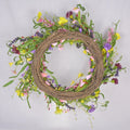 Hot Selling Colorful Daisy Flower Wreath for Home Christmas Graduation Easter Wedding Decor Spring Summer Artificial Silk Wreath