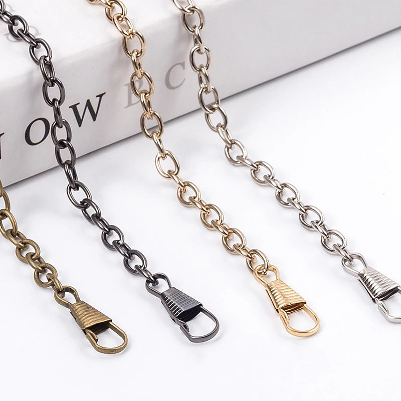 Deepeel AL022 120CM 1.2MM Thickness Thin Bag Chains Accessories for Bag O Shape Buckles Bag Chains