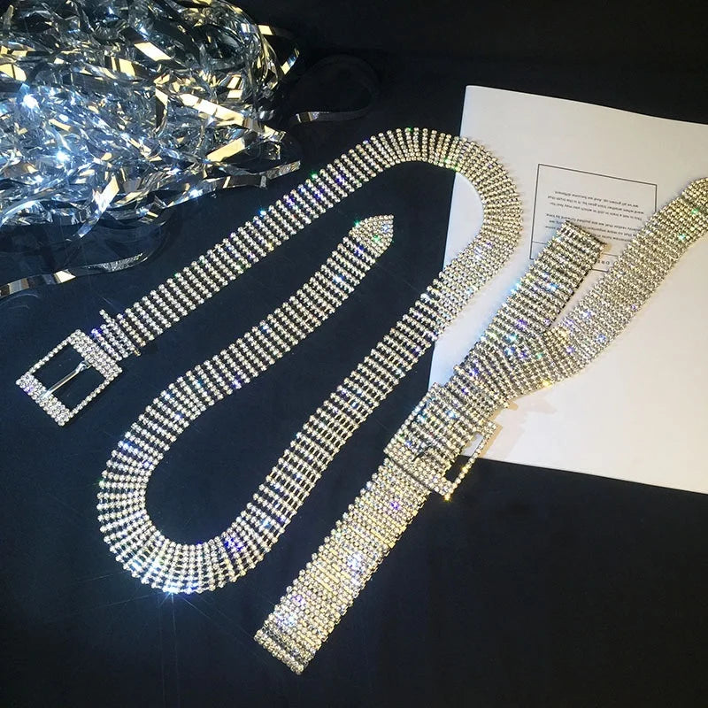Luxury Crystal Full Diamond Women Bet Fashion Rhinestone Waist Belt for Decoration